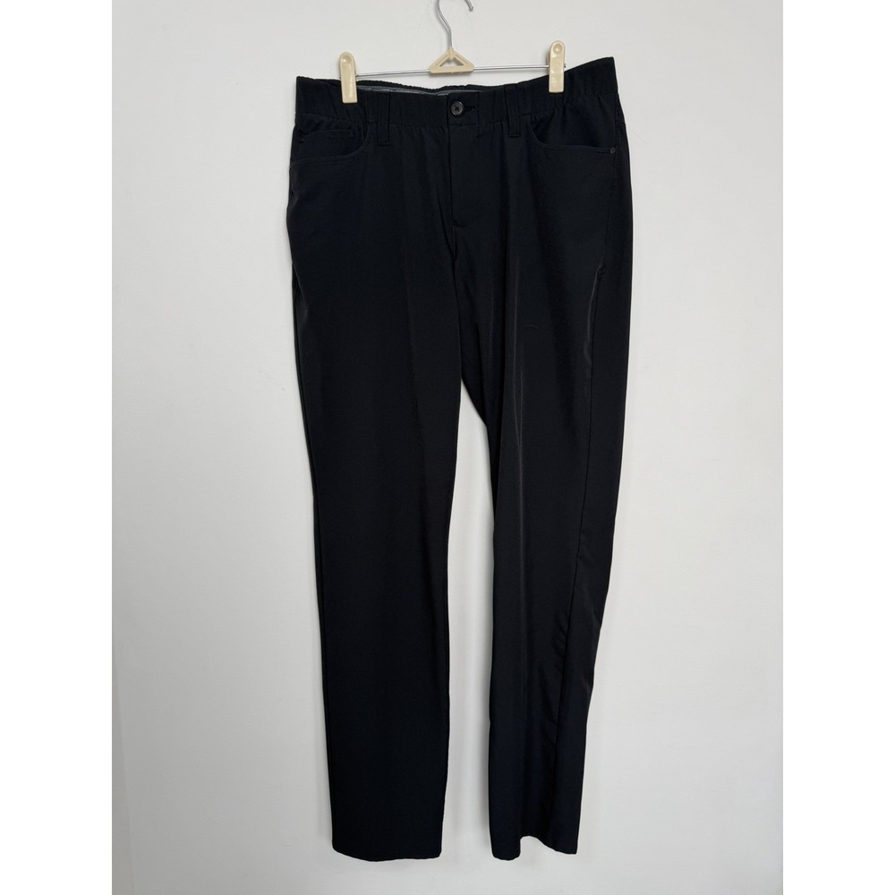 Under Armour Pants Adult Size 34x32 Black Performance Stretch Waist Mens Golf